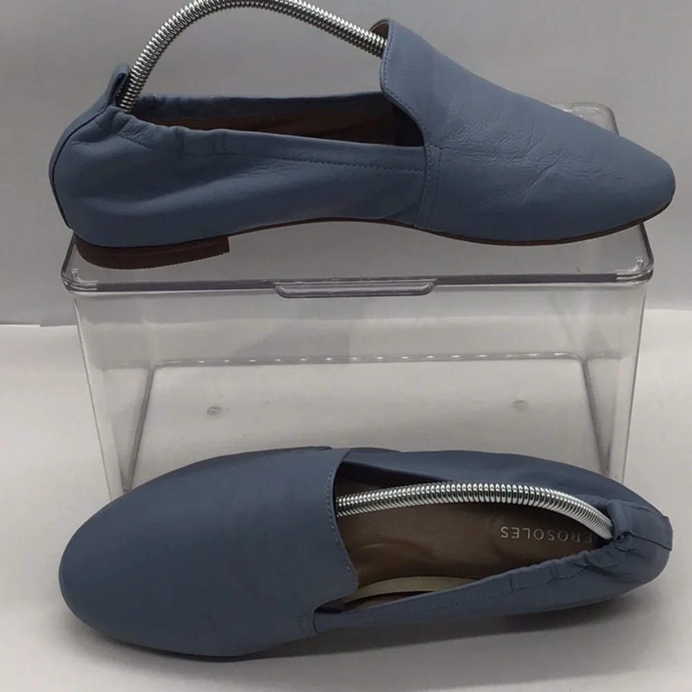 Aerosoles Rossie Blue Leather Flat - Picture 4 of 11